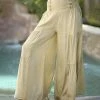 Ananda's Collection | Beige Button-Accent Wide-Leg Palazzo Pants - Women -Ananda's Collection Shop zu103627623 main tm1645815218