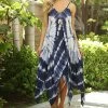 Ananda's Collection | Navy & White Tie-Dye Sleeveless Handkerchief Shift Dress - Women -Ananda's Collection Shop zu104350976 main tm1647970713