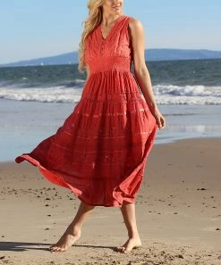 Ananda's Collection | Coral Midi Dress - Women -Ananda's Collection Shop zu55867157 alt 3 tm1520714334