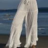 Ananda's Collection | White Sheer Tiered Tie-Waist Palazzo Pants - Women -Ananda's Collection Shop zu57411610 main tm1525540295