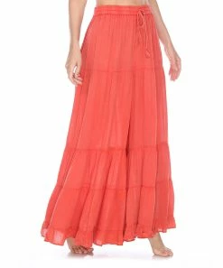 Ananda's Collection | Coral & Tan Pallazzo Pants - Women -Ananda's Collection Shop zu81105991 alt 3 tm1567798657