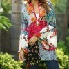 Ananda's Collection | Fuchsia & Blue Floral Patchwork Bell-Sleeve Peasant Tunic - Women -Ananda's Collection Shop zu83784583 main tm1617818517