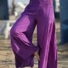 Ananda's Collection | Purple Button-Accent Tiered Palazzo Pants - Women -Ananda's Collection Shop zu84902123 main tm1583327206