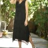 Ananda's Collection | Black Embroidered Lace-Trim Sleeveless V-Neck Shift Dress - Women -Ananda's Collection Shop zu94209978 main tm1616009151