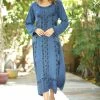 Ananda's Collection | Blue Embroidered Back-Tie Long-Sleeve Maxi Dress - Women 1 Ananda's Collection | Blue Embroidered Back-Tie Long-Sleeve Maxi Dress - Women -Ananda's Collection Shop zu94209979 main tm1616009151